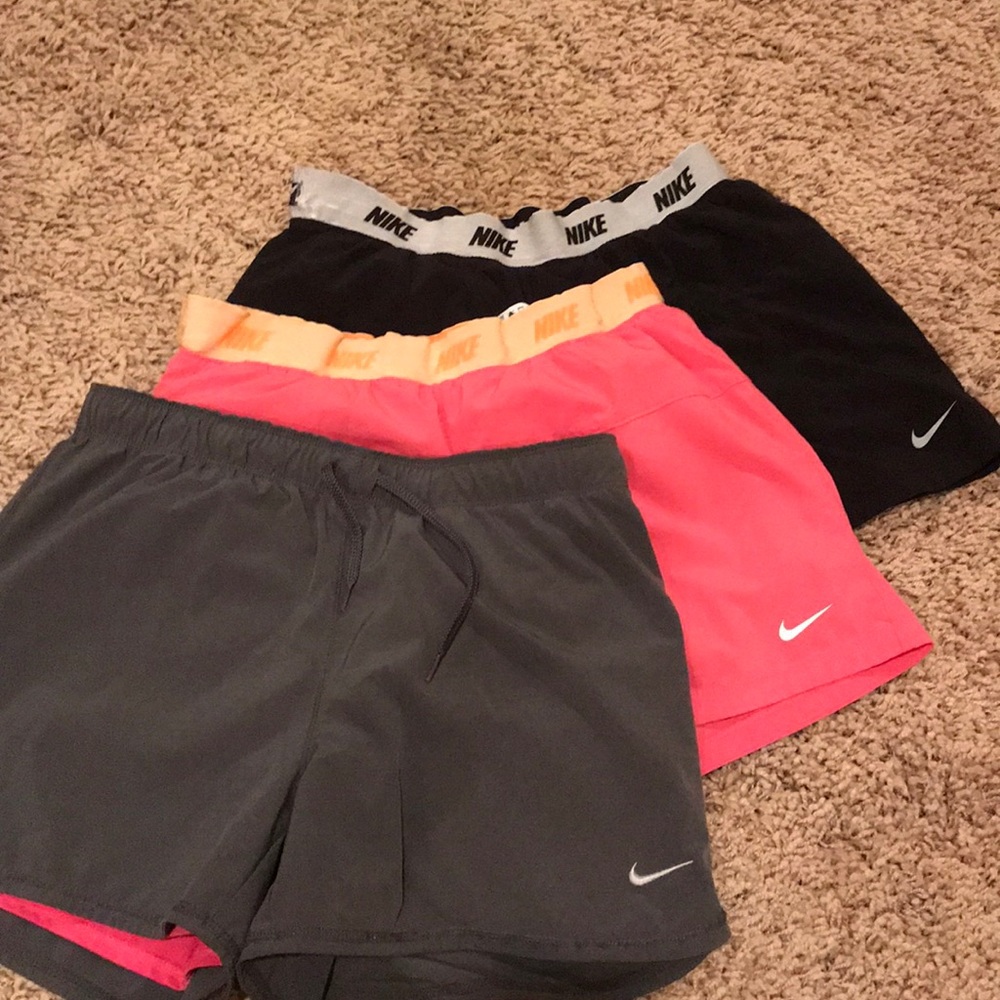 Set of Girls Nike Workout Shorts Dri Fit